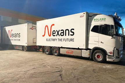 Ny lastebil fra Nexans med spesialhenger og Euro6-motor
