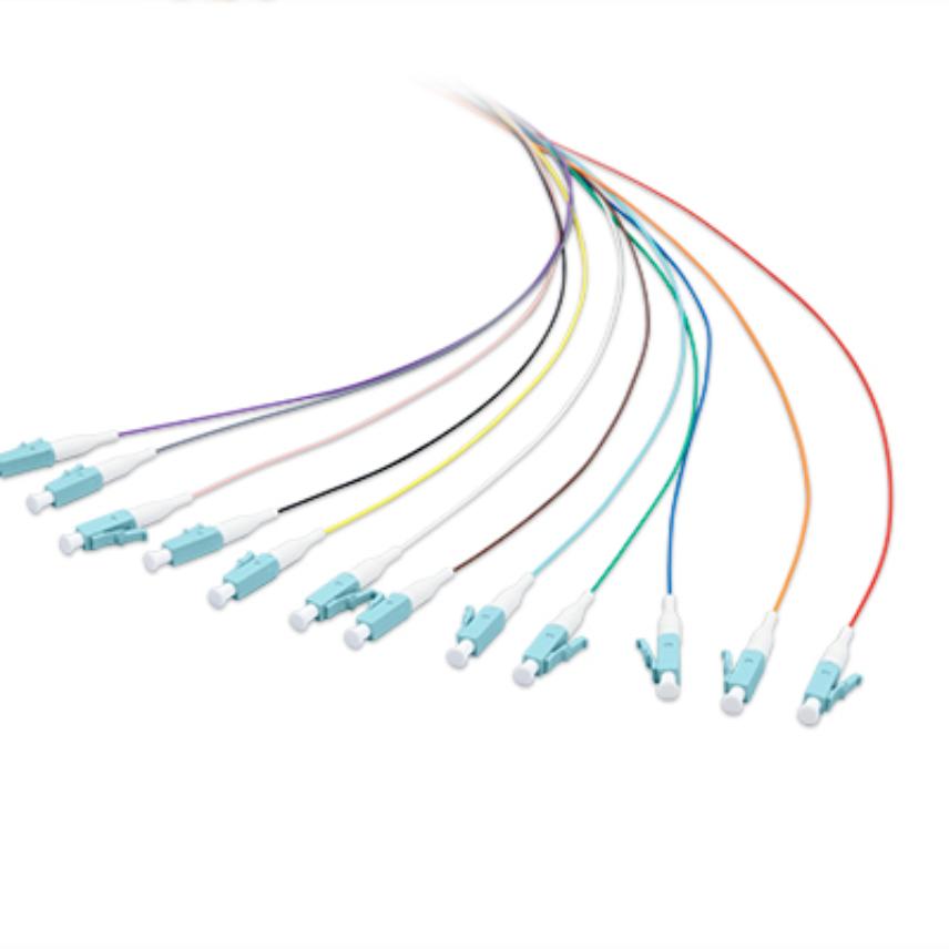 LANmark-OF Pigtail LC OM4 Tight Buffer LSZH 50/125 1m 12 Colours