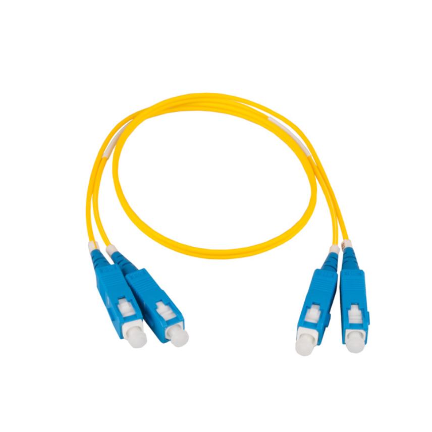 Snor dobbel SC/UPC-SC/UPC 1m, Gul