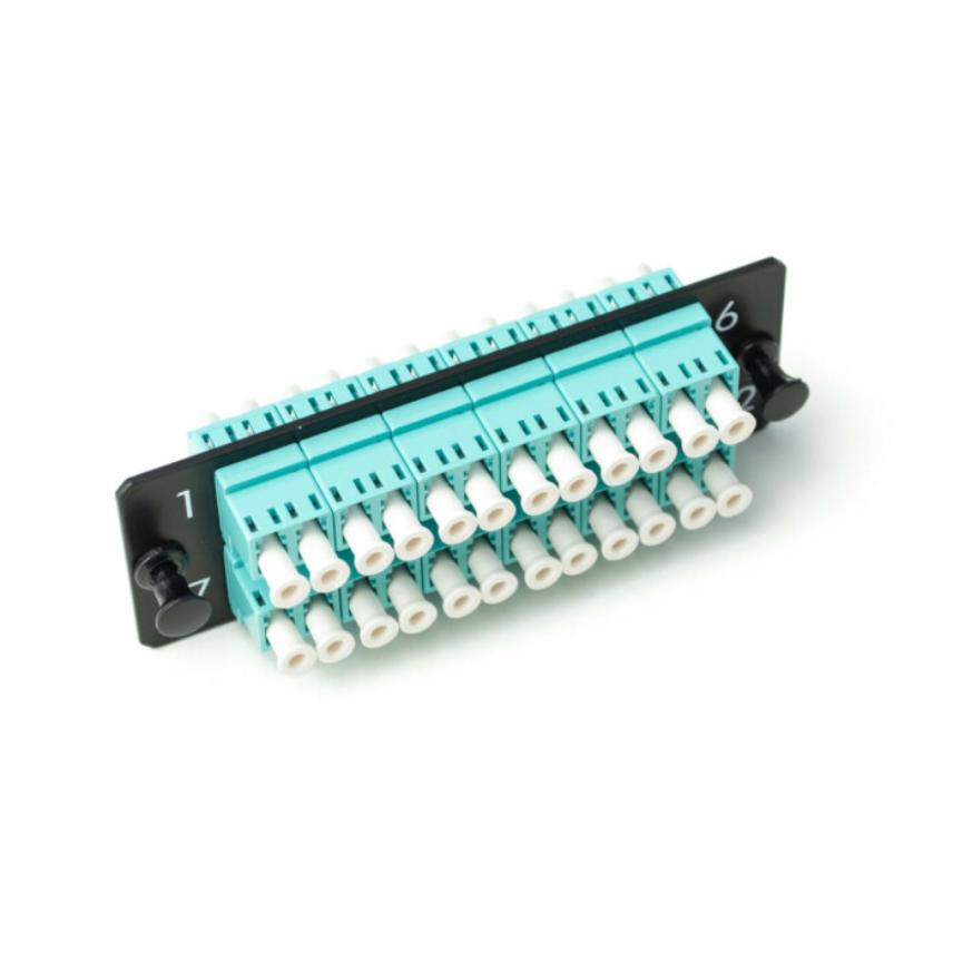 Adapterplate 12xLC/UPC duplex, blue (OS2)