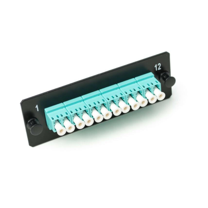 Adapterplate 6xLC/UPC duplex, blue (OS2)