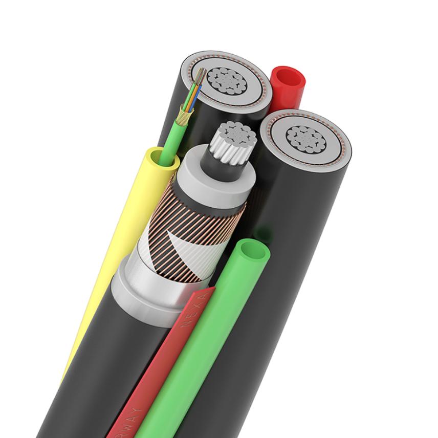 TSLF-OF 24kV MP three cores with one optical fiber cable and red searchable marking stripe