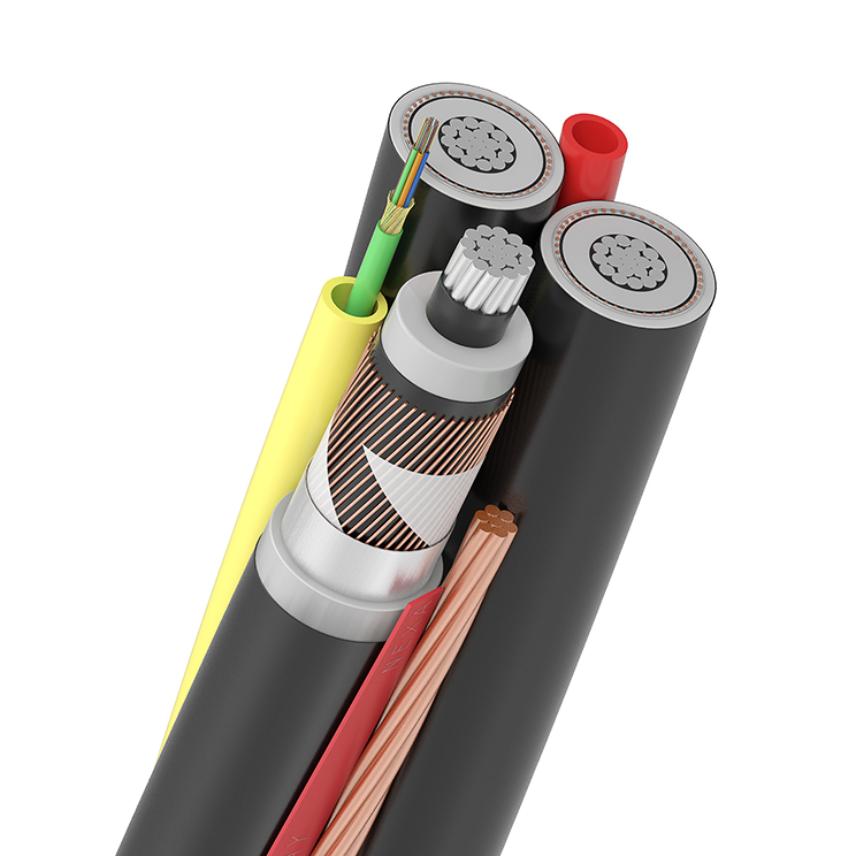 TSLF-OFJ 24 - 36kV MP three cores with one optical fiber cable, copper wire and a red searchable marking stripe