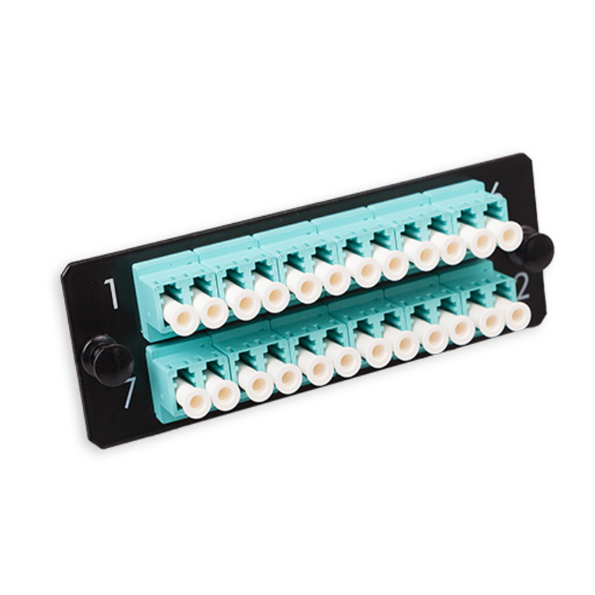LANmark-OF Adaptor Plate 24 LC Multimode Aqua