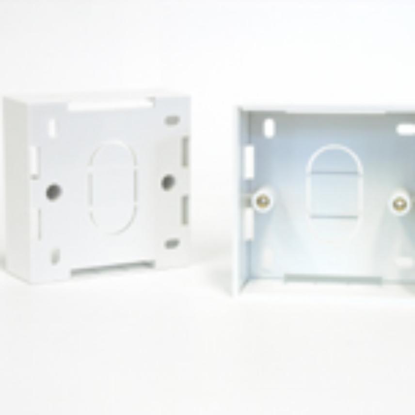 UK Style Backbox Single Gang White