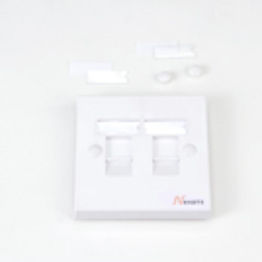 LANmark 86x86 Wallplate 2 Snap-In White