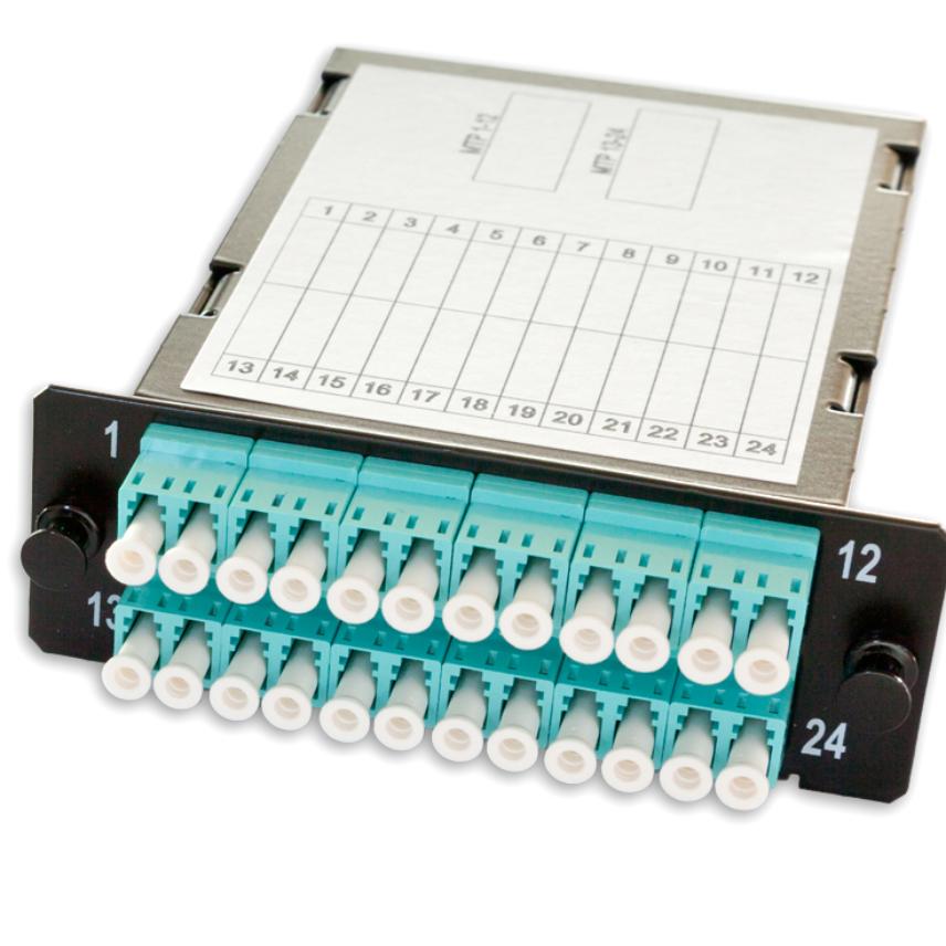 LANmark-OF Plug&Play Ultra Low Loss Module Female Crossed 24 LC OM4 Aqua