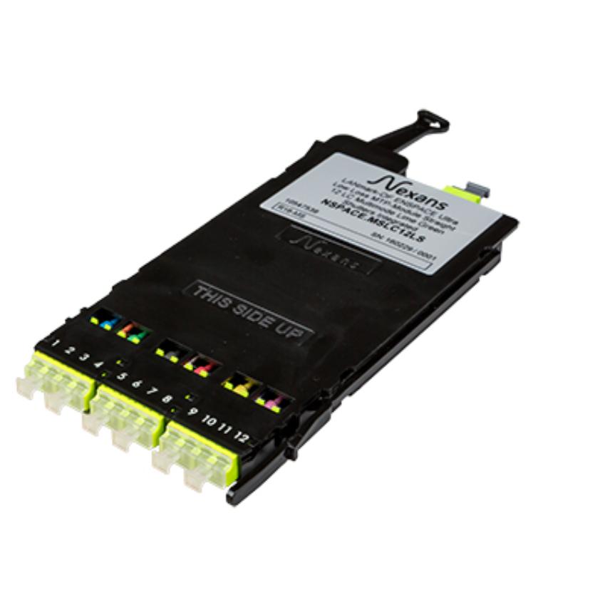 LANmark-OF ENSPACE MTP-Modul Krysset 12 LC Multimode OM5 Lime Grønn Integrert Støvbeskyttelse