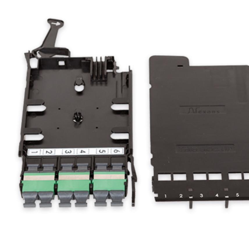 LANmark-OF ENSPACE Adaptor Modul 6x MTP Singlemode Key Opp Key Ned Grønn