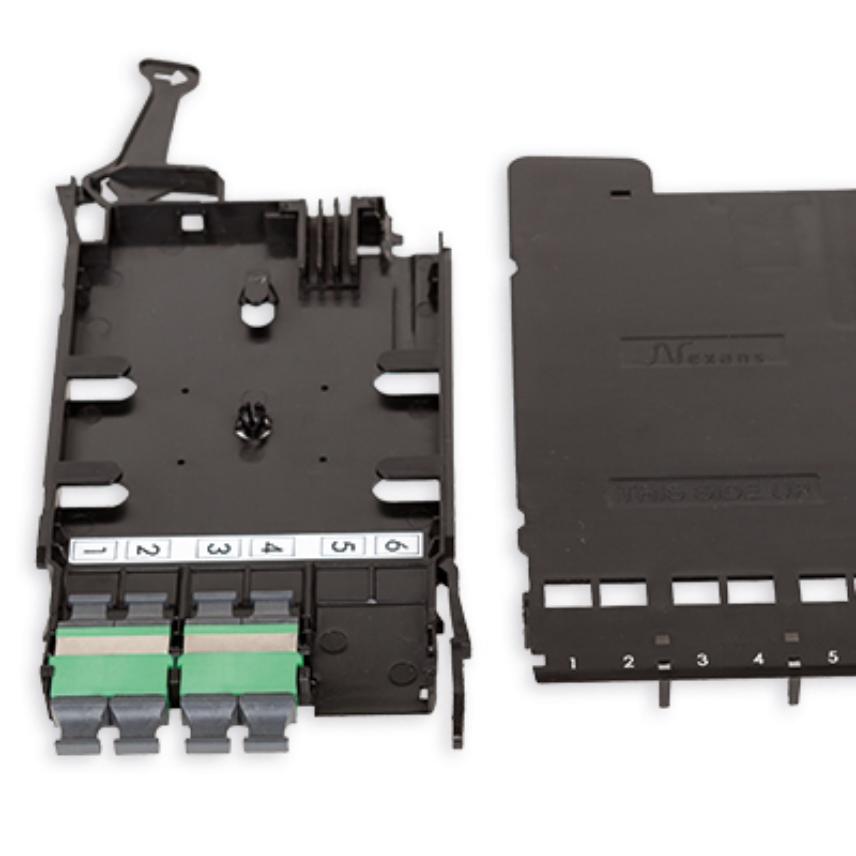 LANmark-OF ENSPACE Adaptor Modul 4x MTP Singlemode Key Opp Key Ned Grønn