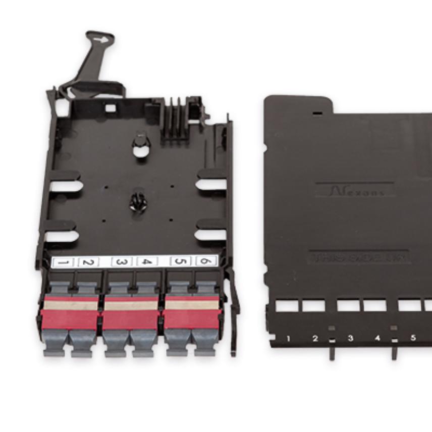 LANmark-OF ENSPACE Adaptor Modul 6x MTP Multimode Key Opp Key Ned Fiolett