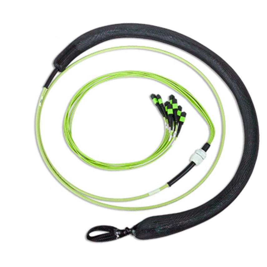 LANmark-OF ENSPACE Method C Pre-Term OM5 x24F MTP/M-MTP/M Ultra Low Loss fan out E xxxm LSZH B2ca Lime Green