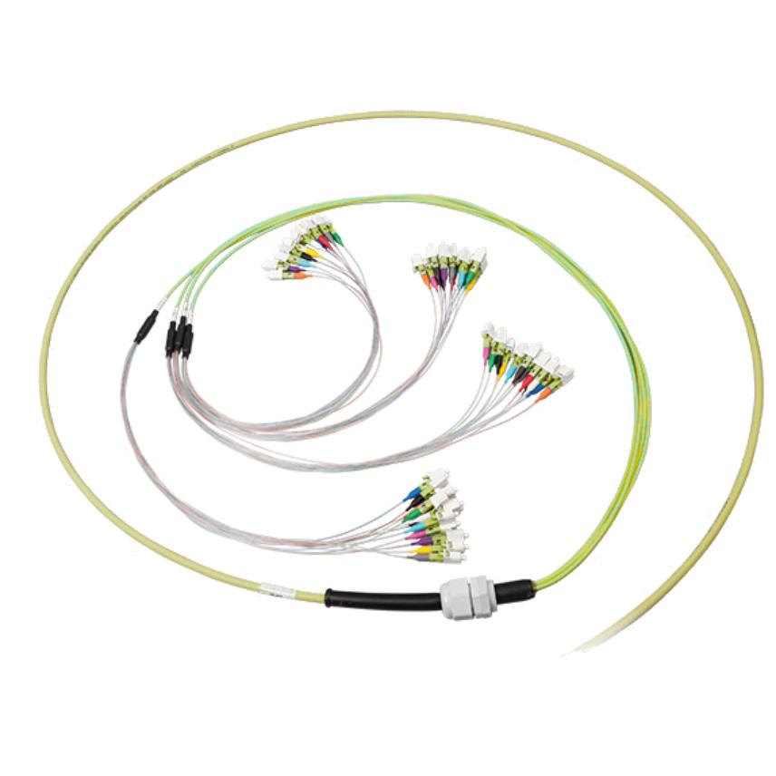 LANmark-OF ENSPACE Pre-Term OM5 x12F LC(900µm)-LC(900µm) fan out E xxxm LSZH B2ca Lime Green