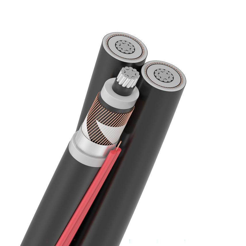 TSLF MP 24kV three cores with red searchable marking stripe 