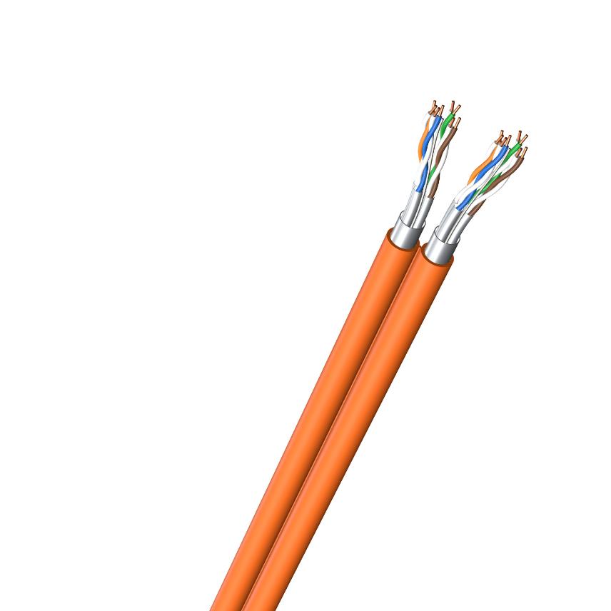 LANmark-6A F/FTP Tvilling AWG23 Kat 6A LSZH Orange 500m